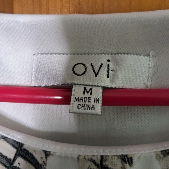 OVI* Boho pull on polyester chiffon lined 3/4 sleeve round neck mid length dress - Picture 10 of 13